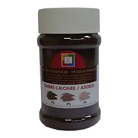 Pigment en poudre La malle aux couleurs ombre calcinée 250ml