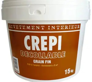 Crépi acrylique blanc grain fin pour intérieur
