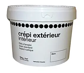 Crépi extérieur aspect rustique blanc 15kg