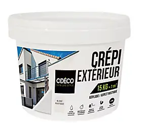 Crépi extérieur façade CDéco blanc rustique 15 KG
