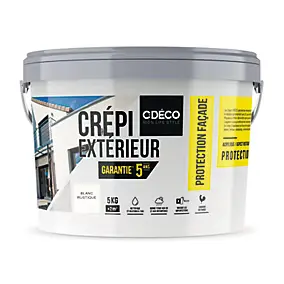 Crépi extérieur CDéco Blanc Rustique 5kg