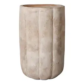 Vase haut Pumpkin terre cuite marron H.57 cm Deroma