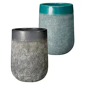 Vase haut Galway terre cuite gris H.60 cm Deroma