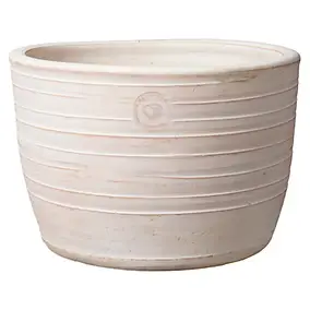 Vase Torre terre cuite beige ∅.39 cm Deroma