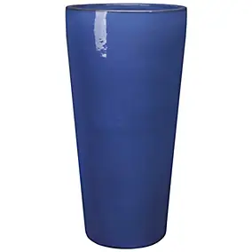 Vase rond en terre cuite bleu ⌀40 x H.80cm Deroma Dream Royal