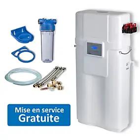 Adoucisseur mural Apic Iris 14 litres L.50cm P.21,5 cm H.93,8cm (mise en service incluse)