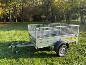 Remorque acier galvanisé CHASSIS BA2339 avec rehausse grillage - 200 x 120 x 25 cm