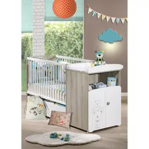Lit bébé combiné évolutif Teddy (60 x 120 cm)