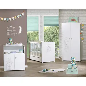 Lit bébé têtes panneaux Teddy (60 x 120 cm)