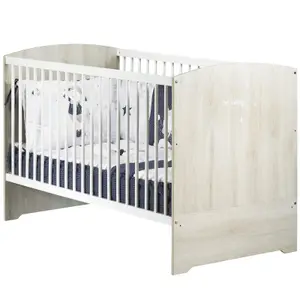 Lit bébé évolutif Little Big Bed Smile hêtre cendré (70 x 140 cm)