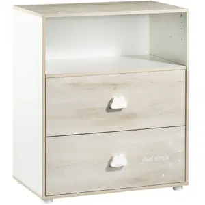 Commode à langer Smile hêtre cendré