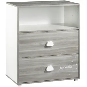 Commode à langer Smile chêne silex