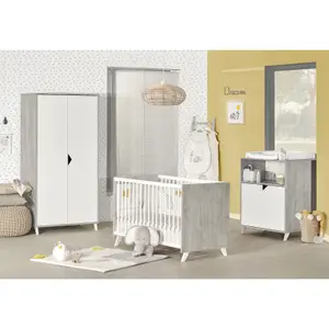 Commode à langer Scandi gris