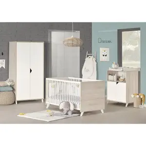 Lit bébé évolutif Little Big Bed Scandi naturel (70 x 140 cm)