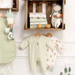 Pyjama chaud rayures vertes Botanica (naissance)