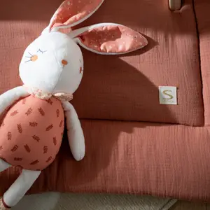 Tapis de jeu en gaze de coton Terracotta (100 x 100 cm)