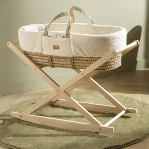 Support pour couffin en bois naturel