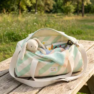 Sac week-end à rayures Vertes Pop