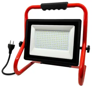 Projecteur LED chantier 100 W 9000 lm trépied et prises intégrées IP54