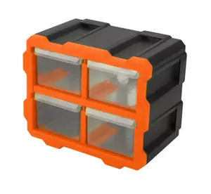 Boîte de rangement compacte avec tiroirs transparents 24 x 19,6 x 14,2 cm