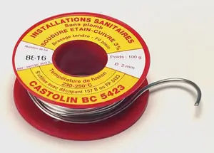 Fil plein BC 5423 pour réaliser les installations sanitaires Ø 2 mm 100 gr