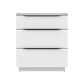 Meuble sous vasque à poser l.80 x H.88 x P.50 cm, blanc brillant, Pamili