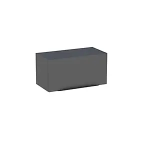 Meuble de salle de bains haut gris anthracite brillant l.60 x H.30 x P.30 cm, Pamili