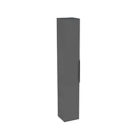 Colonne de salle de bains suspendue 1 porte gris anthracite brillant l.30 cm x H.183 x P.30 cm, Pamili