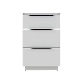 Meuble sous vasque à poser l.60 x H.88 x P.50 cm, blanc mat, Pamili