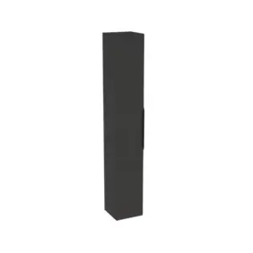 Colonne de salle de bains suspendue 1 porte noir mat l.30 cm x H.183 x P.30 cm, Pamili