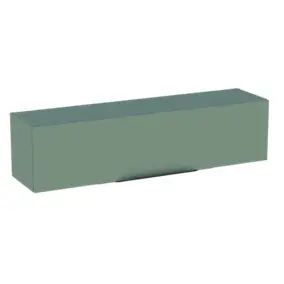 Meuble de salle de bains haut vert sauge mat l.120 x H.30 x P.30 cm, Pamili