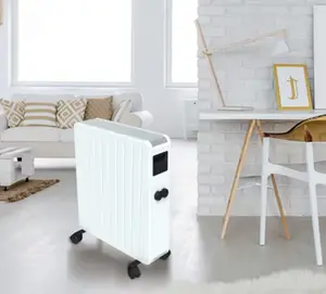 Radiateur à inertie sèche céramique mobile CARRERA 2500W, blanc, 67x53x31 cm
