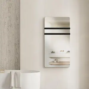 Sèche-serviettes en verre miroir cœur de chauffe en aluminium - 1100W