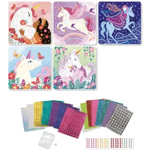 Coffret 5 mosaïques Licornes