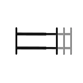 2 barreaux télescopiques de fenêtre, acier gris anthracite, Afbat, L.90 à 170 cm