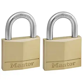 Cadenas à clé laiton Masterlock 40 mm 2 pièces