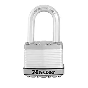 Cadenas à clé Master Lock Excell M5EURDLF acier laminé l.52 mm hauteur de l'anse 38 mm