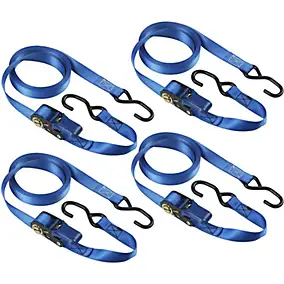 4 sangles à cliquet 5m x 25 mm Crochet S Master Lock