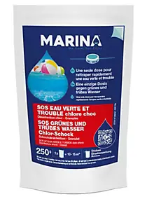 Sachet unidose SOS eau verte et trouble chlore choc 10-15m3 Marina