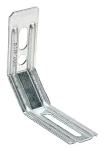 Équerre nervurée à pan coupé - 85 mm