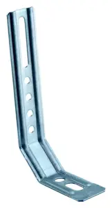 Équerre nervurée à pan coupé - 145x80x30 Ép. 1,5 mm
