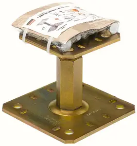 Kit fixation pour poteaux de auvent, pergola, véranda + 4 tirefonds +4 goujons Ø 10 mm