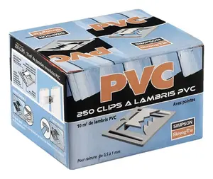 250 clips + 250 clous pour lambris PVC