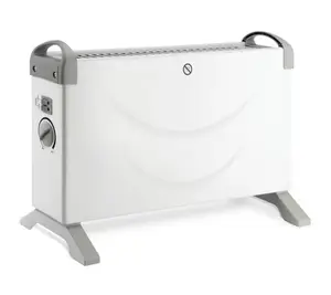 Chauffage électrique mobile 2000W blanc avec thermostat mécanique - 52,5x20x34,5 cm