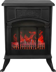 Chauffage cheminée électrique noir - 42 x 25 x 50 cm