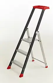 Escabeau Escalux en aluminium 3 marches Prolux Plus – Hauteur de travail 2,58 m