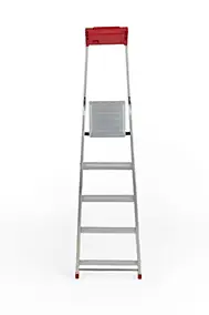 Escabeau Escalux Conforlux en aluminium 5 marches extra larges – Hauteur de travail 2,99 m
