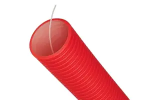 Gaine TPC annelée D. 40 - 25 ML rouge pour protection électrique enterrée