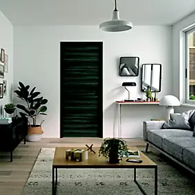 Bloc Porte Reversible Milano2 chêne gris foncé H. 204 X 83 X 4 Cm