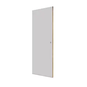 Kit porte coulissante MDF prêt à peindre avec rail 83 x 204 cm, Optimum